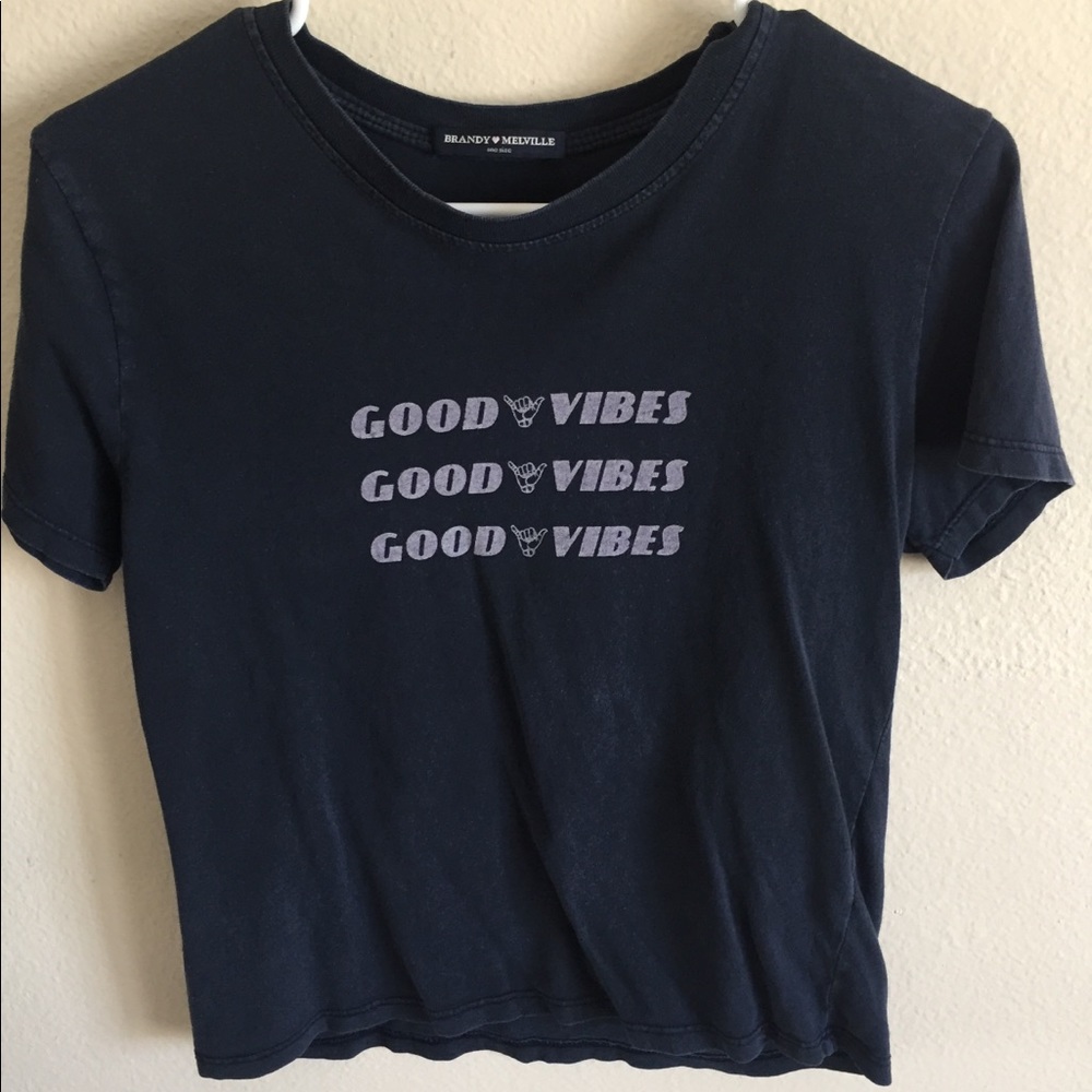 Brandy Melville “good vibes” crop top